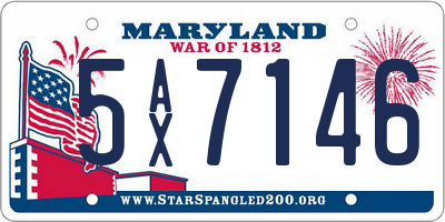 MD license plate 5AX7146
