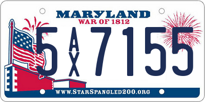 MD license plate 5AX7155