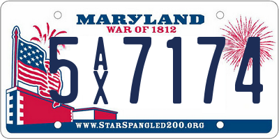 MD license plate 5AX7174