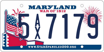 MD license plate 5AX7179