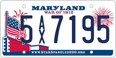 MD license plate 5AX7195