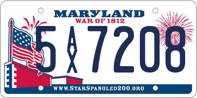 MD license plate 5AX7208