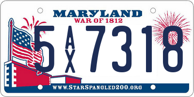 MD license plate 5AX7318