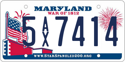 MD license plate 5AX7414