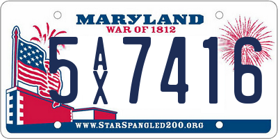 MD license plate 5AX7416