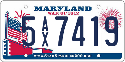MD license plate 5AX7419