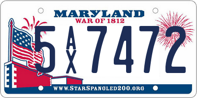 MD license plate 5AX7472