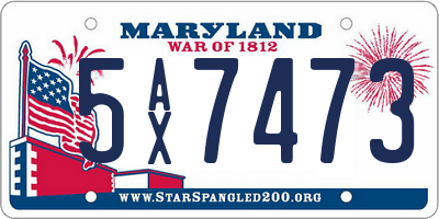 MD license plate 5AX7473