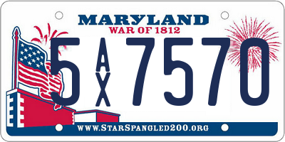 MD license plate 5AX7570