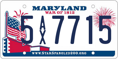 MD license plate 5AX7715