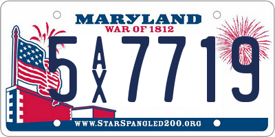 MD license plate 5AX7719