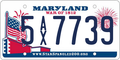 MD license plate 5AX7739