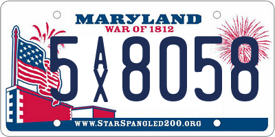 MD license plate 5AX8058