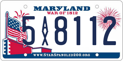 MD license plate 5AX8112