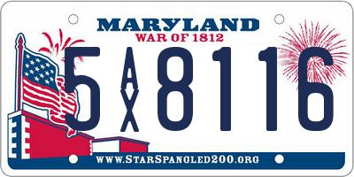 MD license plate 5AX8116