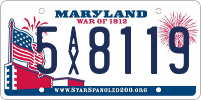MD license plate 5AX8119
