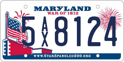 MD license plate 5AX8124