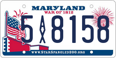 MD license plate 5AX8158