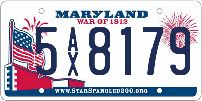 MD license plate 5AX8179