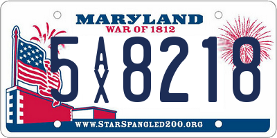 MD license plate 5AX8218
