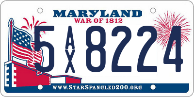 MD license plate 5AX8224