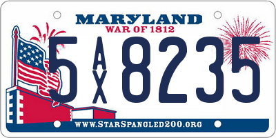 MD license plate 5AX8235