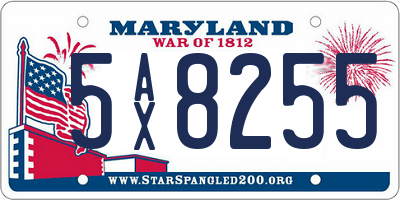 MD license plate 5AX8255
