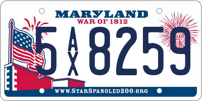MD license plate 5AX8259