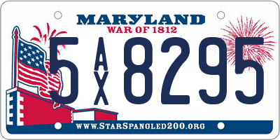 MD license plate 5AX8295