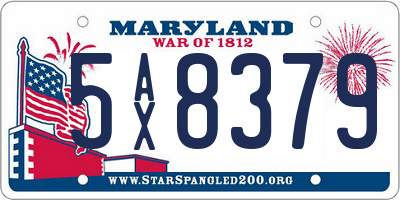 MD license plate 5AX8379