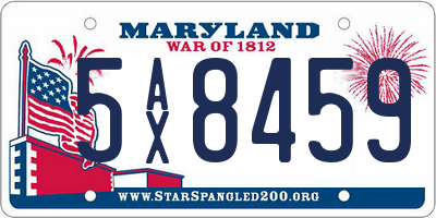 MD license plate 5AX8459