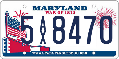MD license plate 5AX8470