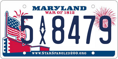 MD license plate 5AX8479