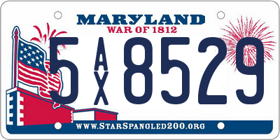 MD license plate 5AX8529
