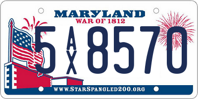 MD license plate 5AX8570