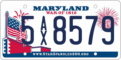 MD license plate 5AX8579