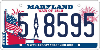 MD license plate 5AX8595