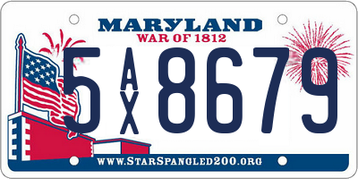 MD license plate 5AX8679
