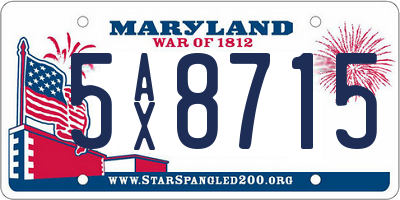 MD license plate 5AX8715