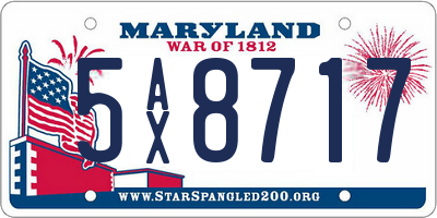 MD license plate 5AX8717