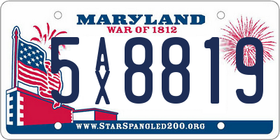 MD license plate 5AX8819