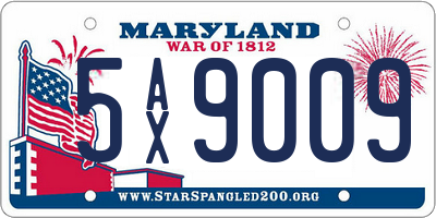 MD license plate 5AX9009
