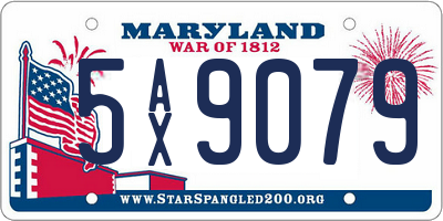 MD license plate 5AX9079
