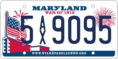 MD license plate 5AX9095