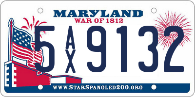 MD license plate 5AX9132