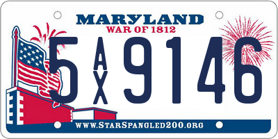 MD license plate 5AX9146