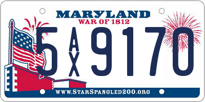 MD license plate 5AX9170