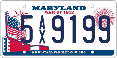 MD license plate 5AX9199