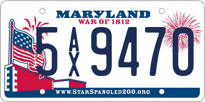 MD license plate 5AX9470