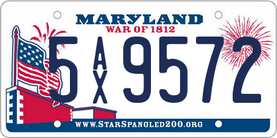 MD license plate 5AX9572